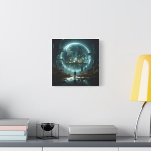 Cosmic Landscape Wall Art, Sci-Fi Home Decor, Canvas Print, Space Inspired Art, Gift for Astronomers, Futuristic Art