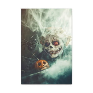 Spooky Halloween Wall Art, Framed Canvas Print, Haunted Decor, Gothic Artwork, Home Decor for Fall Celebrations