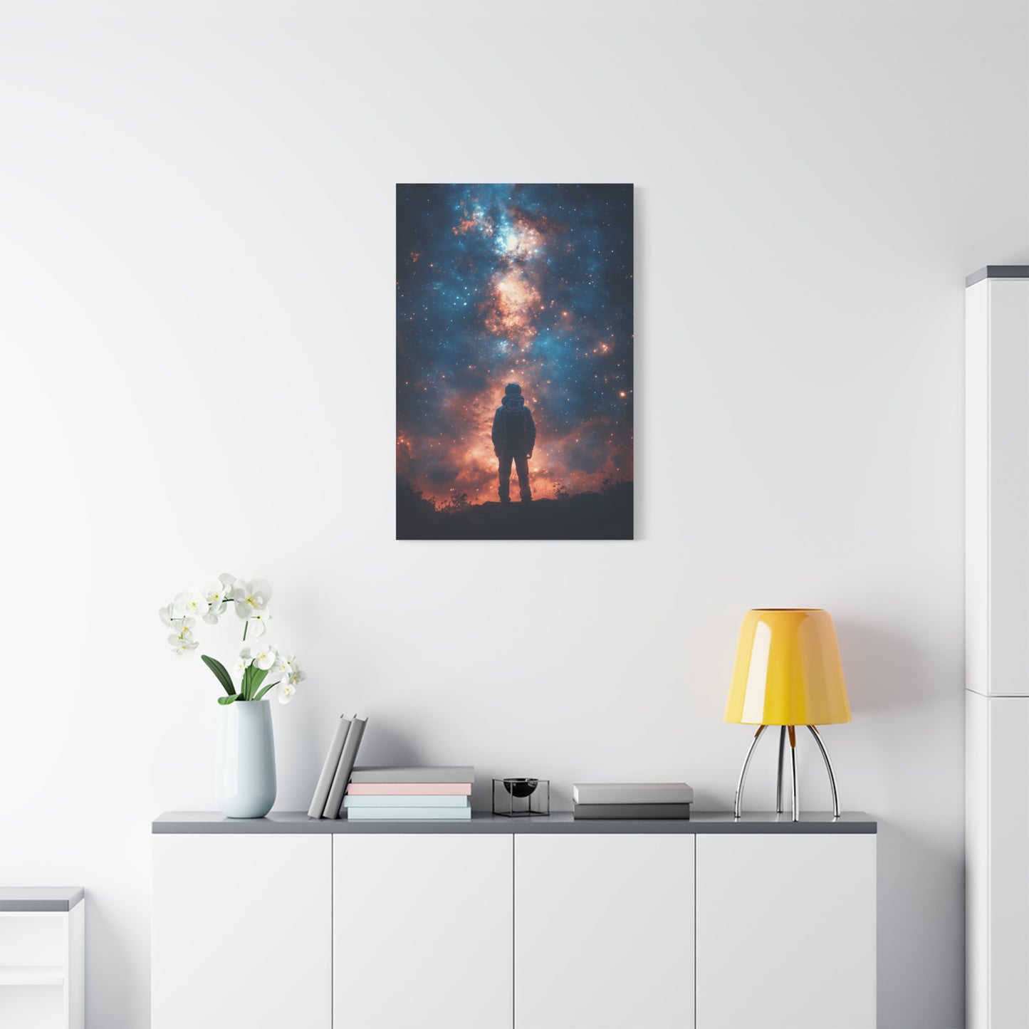 Cosmic Wall Art Canvas Print, Space Decor, Astronaut Artwork, Universe Gift, Galaxy Decoration, Sci-Fi Home Gallery