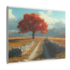 Autumn Décor, Canvas Art, AI Autumn Landscape, Nature Artwork Gift, Modern Wall Hanging, Unique Wall Art