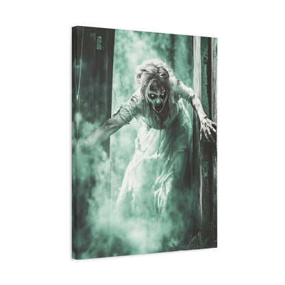 Haunting Matte Canvas Print, Wall Art for Halloween, Scary Decor, Spooky Home Decoration, Horror Lovers Gift, Creepy Artwork