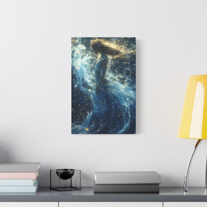 Canvas Wall Art - Mystical Water Goddess, Ethereal Décor for Home, Unique Gift for Art Lovers - BldyLcks Designs