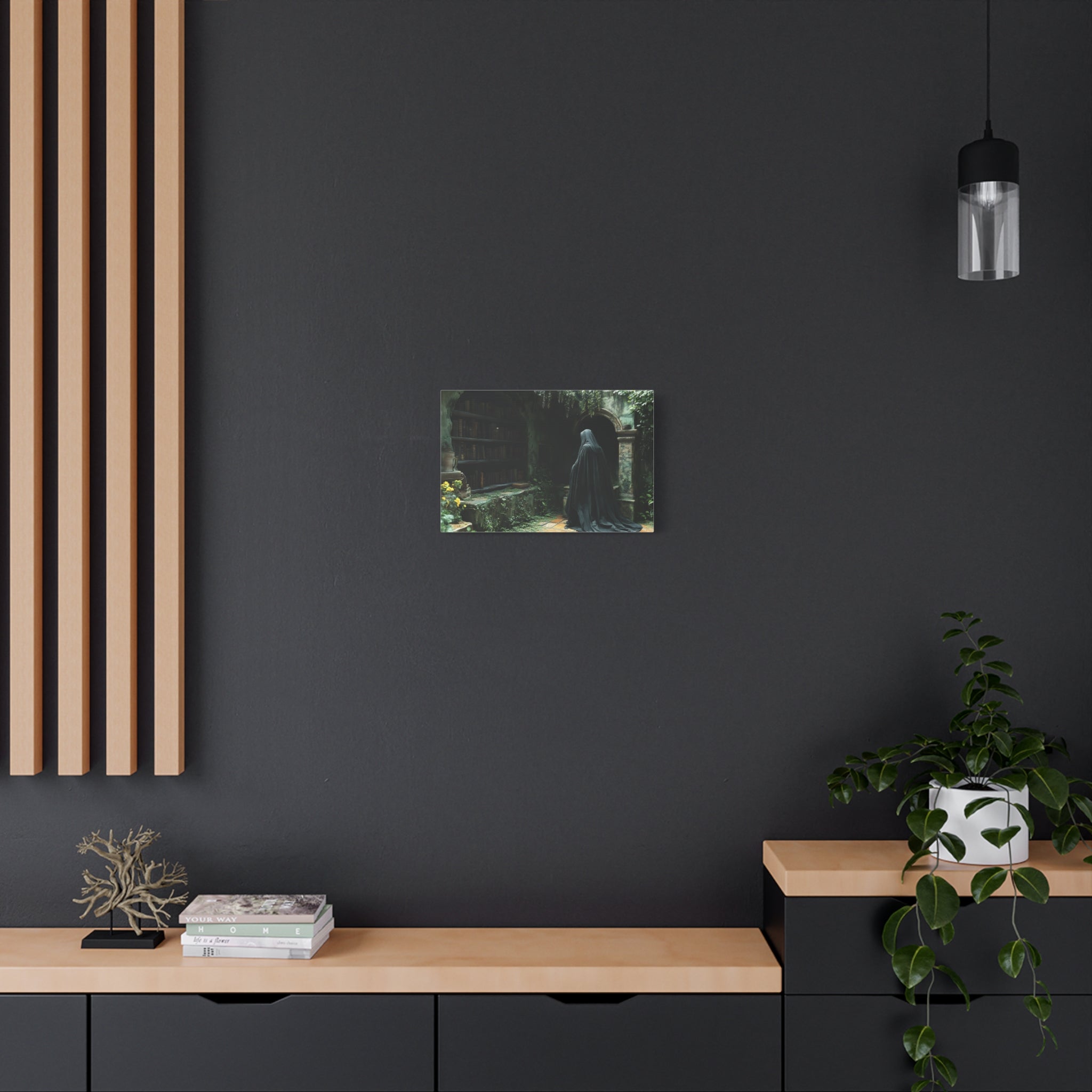 Mystical Canvas Wall Art, Enchanted Decor for Home, Dark Aesthetic Artwork, Gothic Wall Hanging, Unique Gift Idea