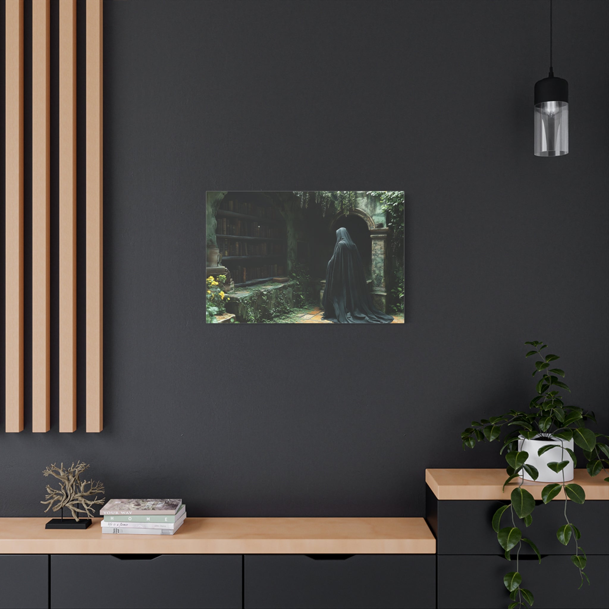 Mystical Canvas Wall Art, Enchanted Decor for Home, Dark Aesthetic Artwork, Gothic Wall Hanging, Unique Gift Idea