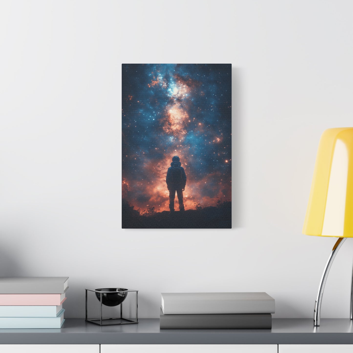 Cosmic Wall Art Canvas Print, Space Decor, Astronaut Artwork, Universe Gift, Galaxy Decoration, Sci-Fi Home Gallery