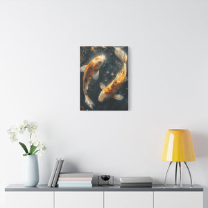 Serene Koi Canvas Print, Aquatic Art, Home Décor, Meditation Gift, Nature Wall Art, Zen Décor