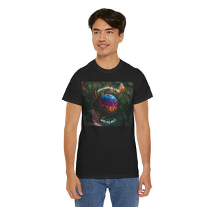 Playful Unisex Heavy Cotton Tee featuring humorous hacky sack graphic, perfect for casual wear.