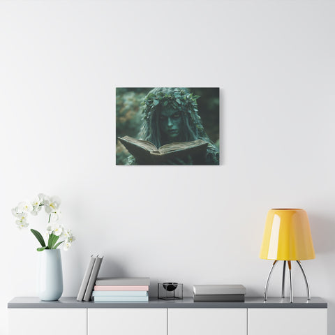 Forest Goddess Art Canvas Wall Décor, Nature Lover Gift, Boho Home Decoration, Fantasy Artwork, Unique Gift Idea