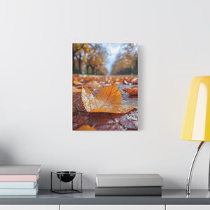 Autumn Leaf Canvas Wall Art, Nature Decor, Fall Home Decor, Seasonal Artwork, Gallery Wall, Eco-Friendly Art