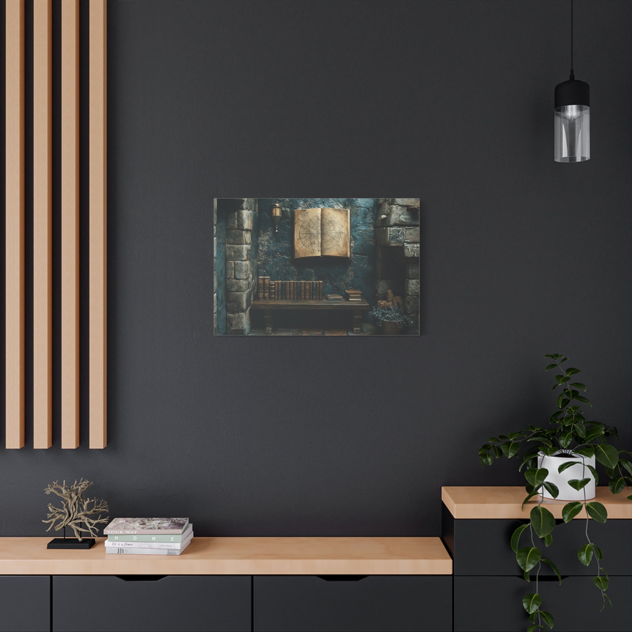 Fantasy Book Nook Wall Art, Cozy Home Decor, Literary Gifts, Reading Corner Artwork, Book Lovers Decor, Magical Canvas Print