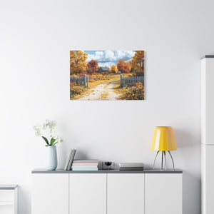 Autumn Landscape Canvas Print, Fall Decor, Farmhouse Wall Art, Nature Artwork, Seasonal Home Decoration