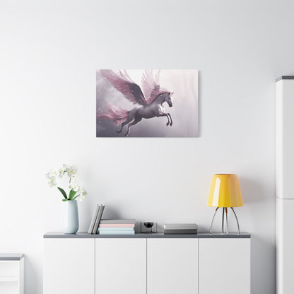 Fantasy Winged Horse Canvas Wall Art, Magical Home Décor, Gift for Horse Lovers, Fairy Tale Art, Dreamy Artwork