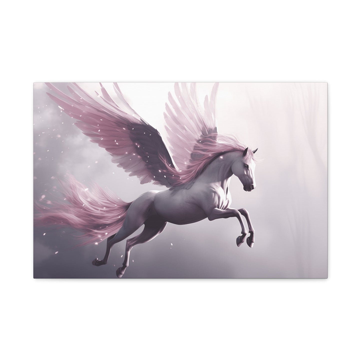 Fantasy Winged Horse Canvas Wall Art, Magical Home Décor, Gift for Horse Lovers, Fairy Tale Art, Dreamy Artwork