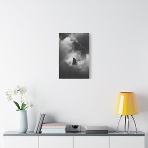 Black and White Wolf Canvas Art Print, Animal Wall Decor, Nature-Inspired Home Decor, Wilderness Art, Unique Gift Idea, Modern Aesthetic