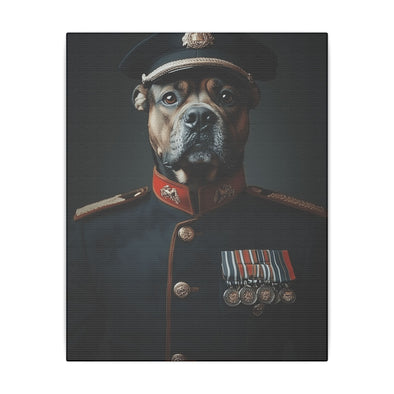 Bulldog Military Wall Art - Patriotic Dog Décor for Army, Air Force, Navy, Marines