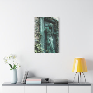 Creepy Gothic Canvas Art, Spooky Decor for Halloween, Wall Art, Unique Gift for Goth Lovers, Eerie Home Decoration