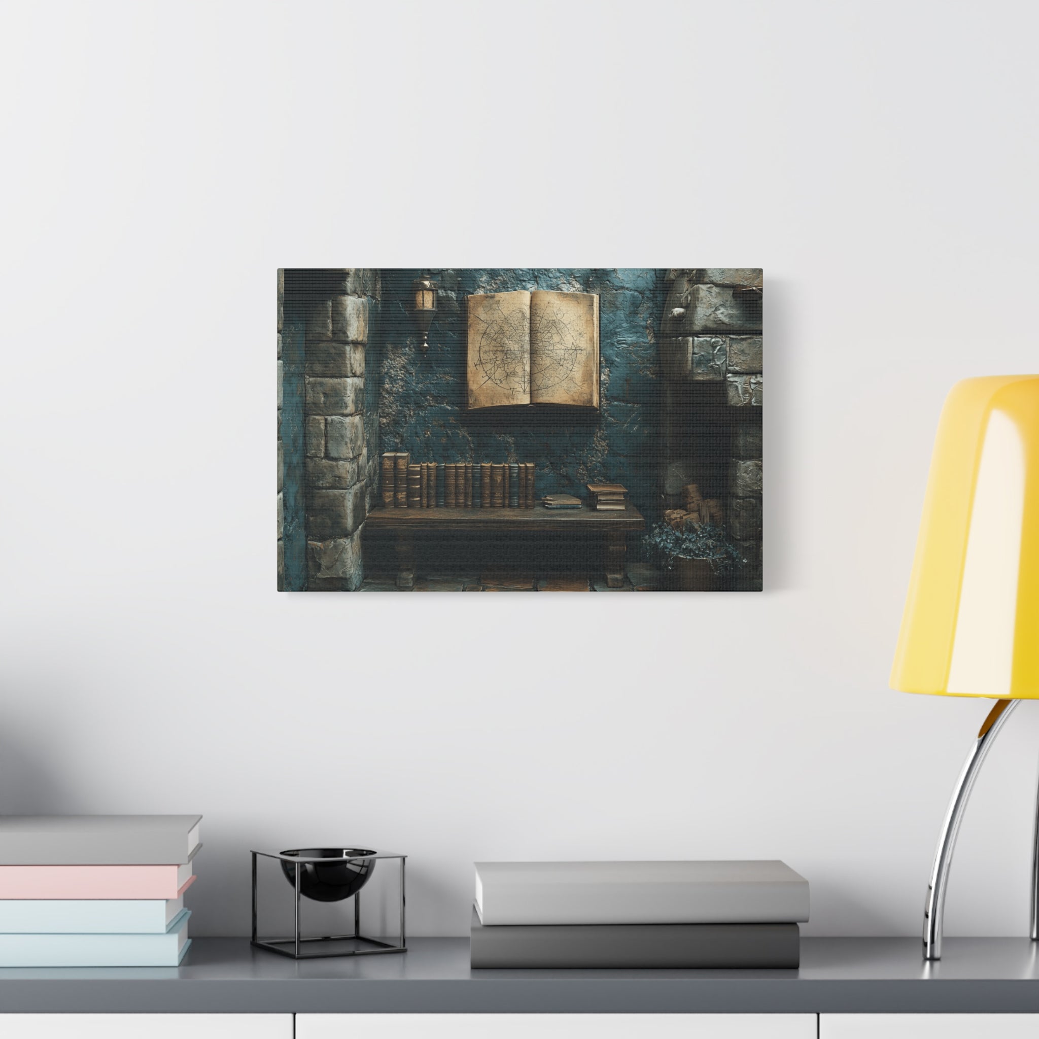 Fantasy Book Nook Wall Art, Cozy Home Decor, Literary Gifts, Reading Corner Artwork, Book Lovers Decor, Magical Canvas Print