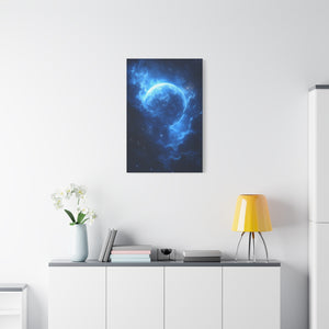 Stellar Canvas Art Print, Galaxy Wall Décor, Celestial Home Decoration, Starry Night Artwork, Cosmic Blue Decor