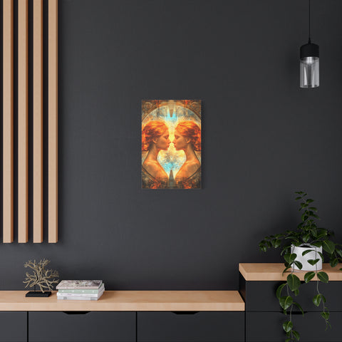Artistic Gemini Canvas Print, Home Decor, Gallery Artwork, Unique Gift, Contemporary Art