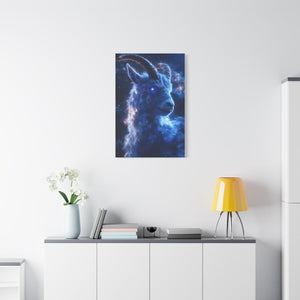 Cosmic Goat Canvas Art, Galactic Animal Decor, Wall Hanging for Home or Office, Unique Gift for Animal Lovers, Space Theme Art
