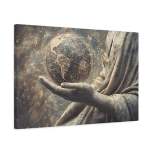 Earth in Hand - Matte Canvas Wall Art for Home Décor, Inspirational Artwork for Living Room