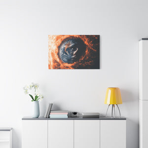 Artistic Canvas Wall Décor, Abstract Home Art, Modern Geometric Decor, Cosmic Art Print, Unique Gift for Art Lovers