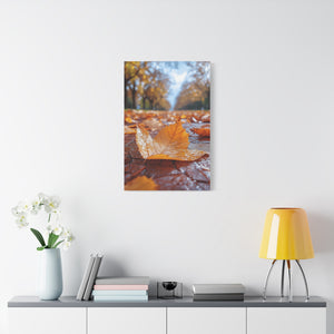 Autumn Leaf Canvas Wall Art, Nature Decor, Fall Home Decor, Seasonal Artwork, Gallery Wall, Eco-Friendly Art
