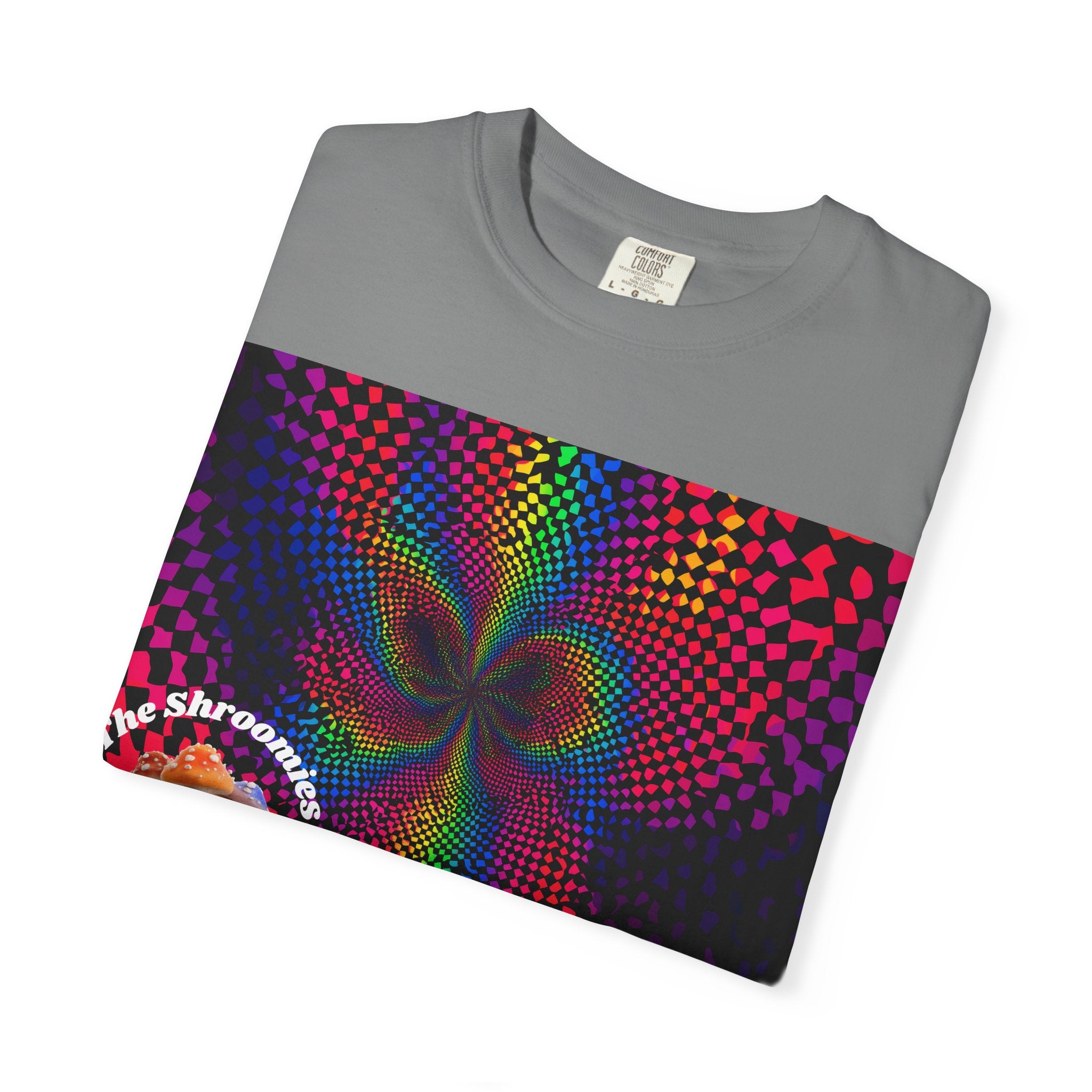 Psychedelic Shroom T-Shirt, Unisex Tie-Dye Tee for Festivals, Bohemian Style Shirt, Trippy Graphic Top, Gift for Mushroom Lovers