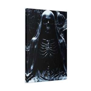 Gothic Canvas Art, Dark Aesthetic Print, Macabre Decor, Skull Artwork, Spooky Home Decor, Halloween Decoration, Unique Wall Art