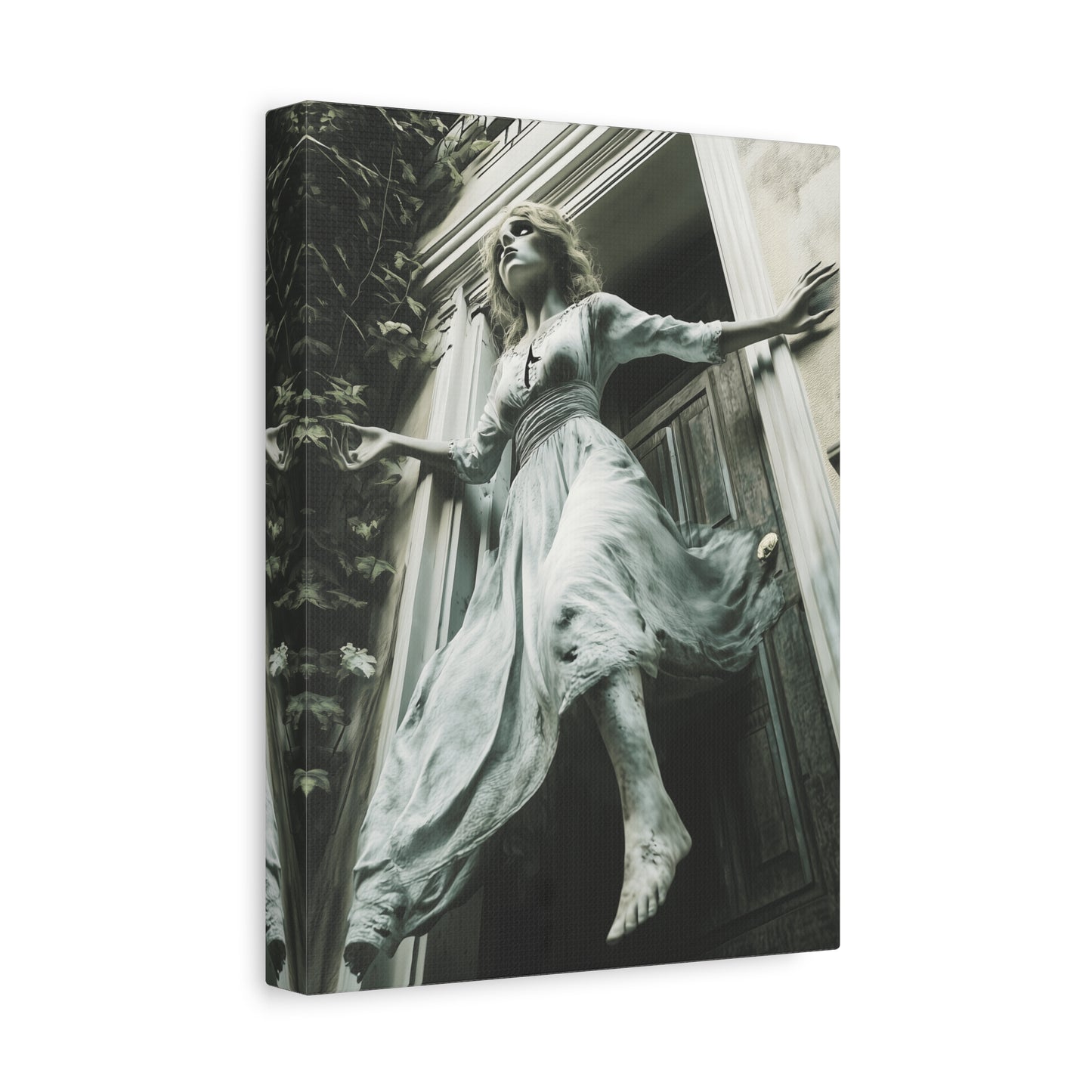 Eerie Fantasy Wall Art Canvas, Dark Atmosphere Decor, Gothic Home Decor, Haunting Art for Halloween, Unique Gift Idea