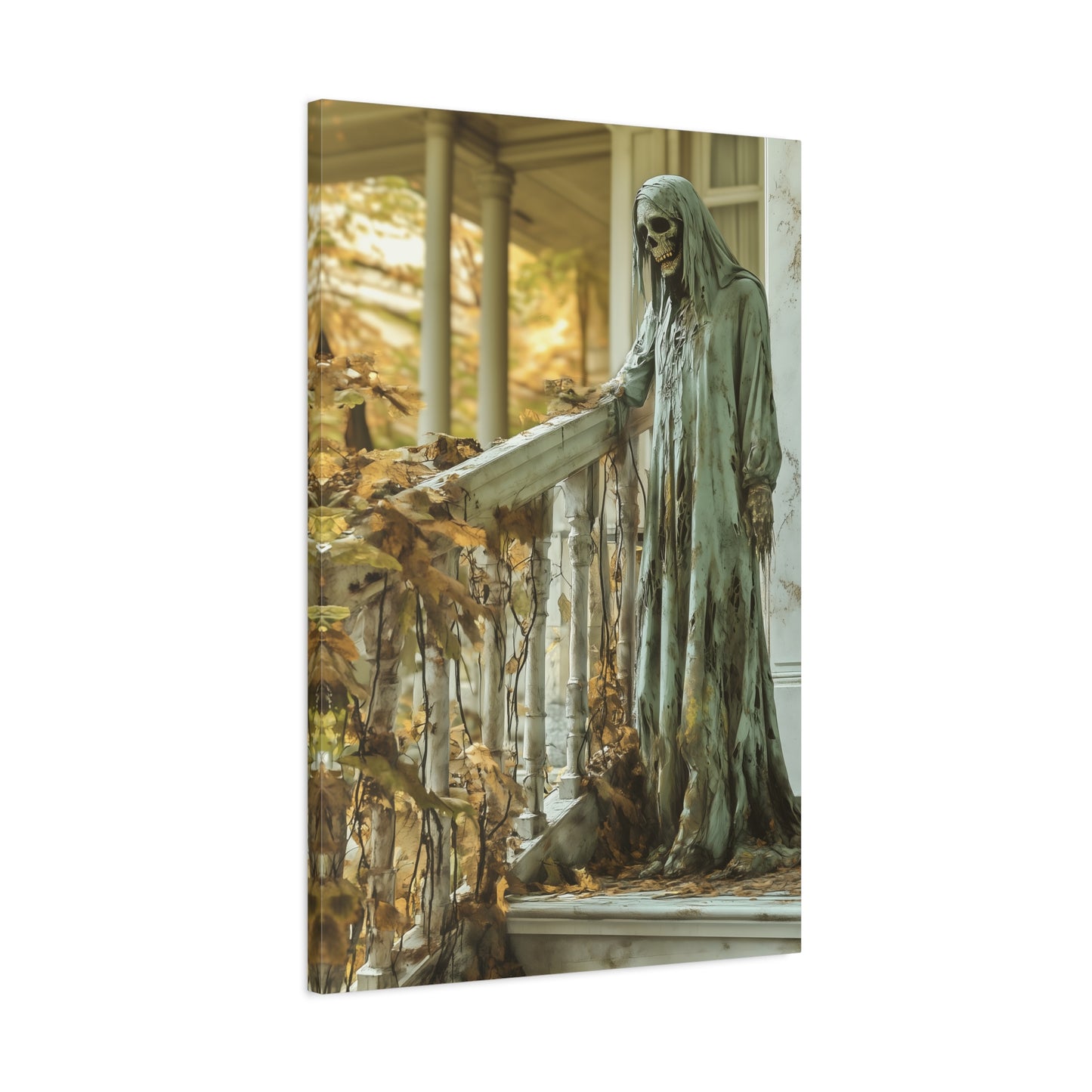 Spooky Gothic Canvas Art, Halloween Decor, Haunted House Wall Art, Creepy Home Decor, Dark Aesthetic