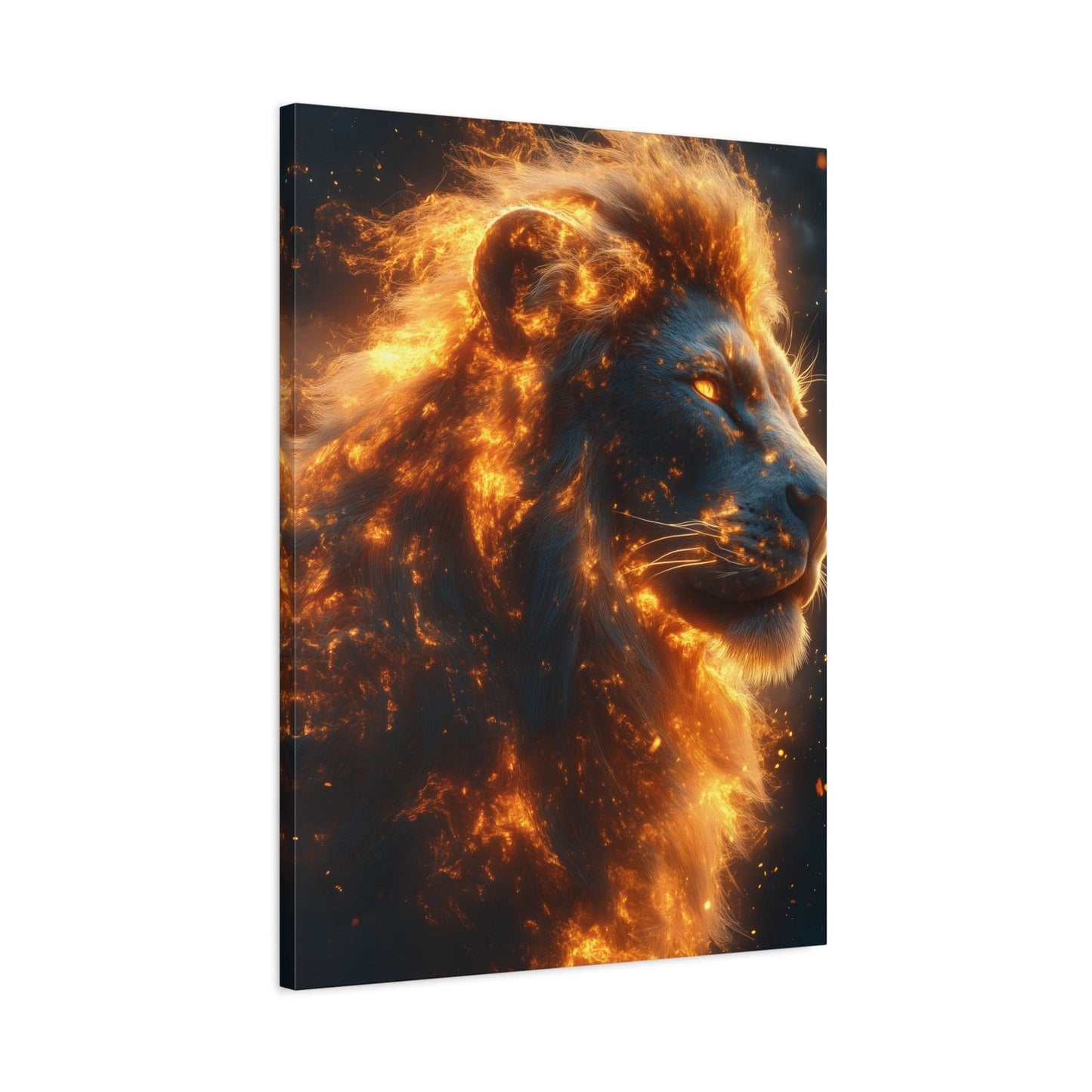 Fierce Lion Canvas Artwork, Wild Animal Decor, Bold Home Wall Art, Inspirational Gift, Unique Lion Print, Modern Decor