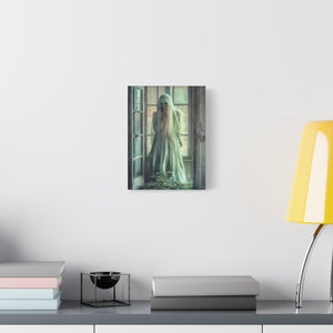 Haunting Matte Canvas Wall Art, Creepy Home Decor, Gothic Decor, Halloween Decoration, Spooky Art Piece