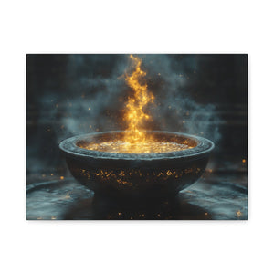 Mystical Fire Canvas Art, Home Décor, Aura Wall Art, Gift for Nature Lovers