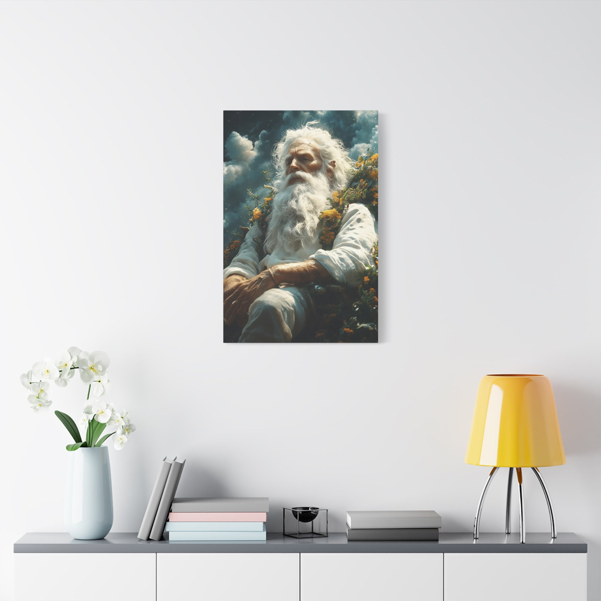 Serene Canvas Art Print, Wall Decor, Meditation, Bohemian Home, Peaceful Atmosphere, Spiritual Awakening, Gift Idea