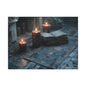 Mystical Candlelit Canvas Art, Gothic Home Decor, Witchy Wall Art, Dark Aesthetic Print, Spiritual Living Room Artwork