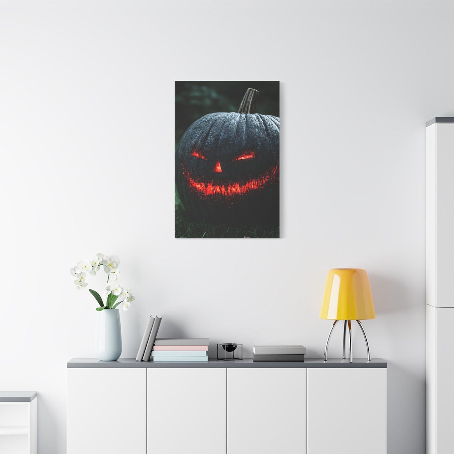 Spooky Halloween Canvas Art, Pumpkin Wall Decor for Fall, Haunted House Decoration, Halloween Gift, Trick-or-Treat Decor