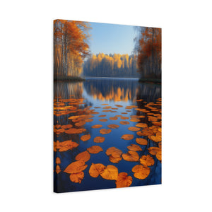 Autumn Reflections Canvas Print, Fall Decor, Nature Wall Art, Home Interior, Seasonal Artwork, Perfect Gift for All Occasions