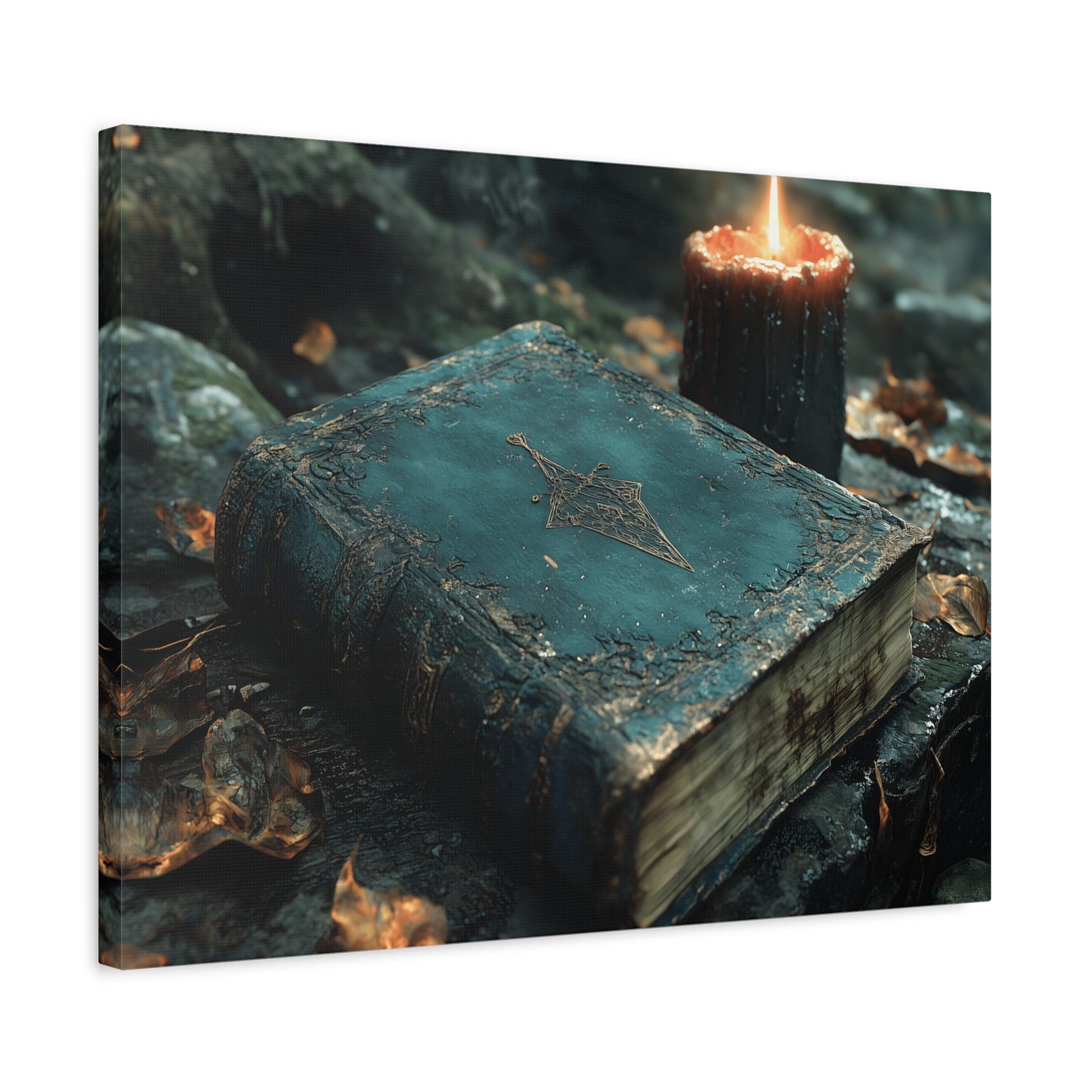 Mystical Canvas Art Print, Wall Decor for Wizardry Lovers, Fantasy Room Decoration, Gift for Bookworm, Gothic Home Accent