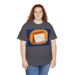 Periodic Table Calendar Tee — Humorous Science Pun T-Shirt