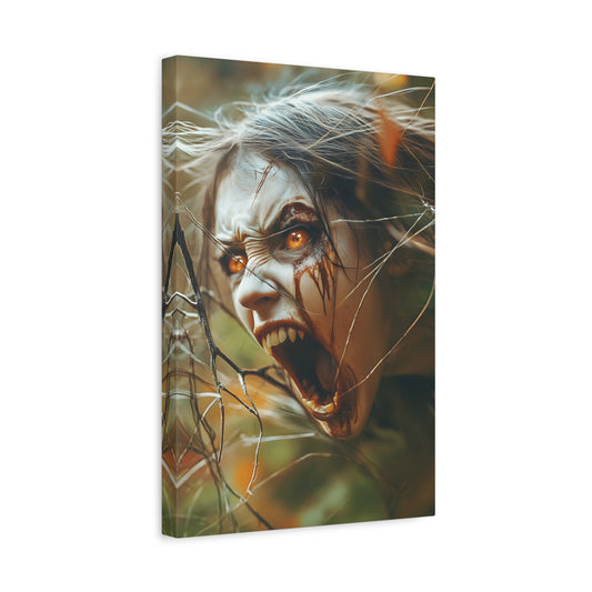 Freaky Horror Matte Canvas Art | Spooky Wall Decor | Halloween Gift | Creepy Artwork | Unique Home Decoration | Horror Lovers Poster