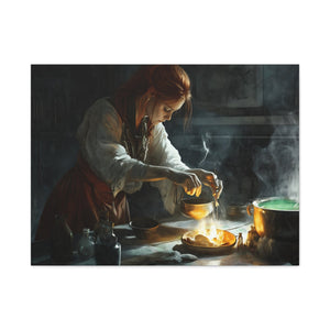 Magical Kitchen Canvas Wall Art, Fantasy Home Decor, Spellbinding Artwork, Witchy Gift, Kitchen Wall Decor, Cozy Vibes