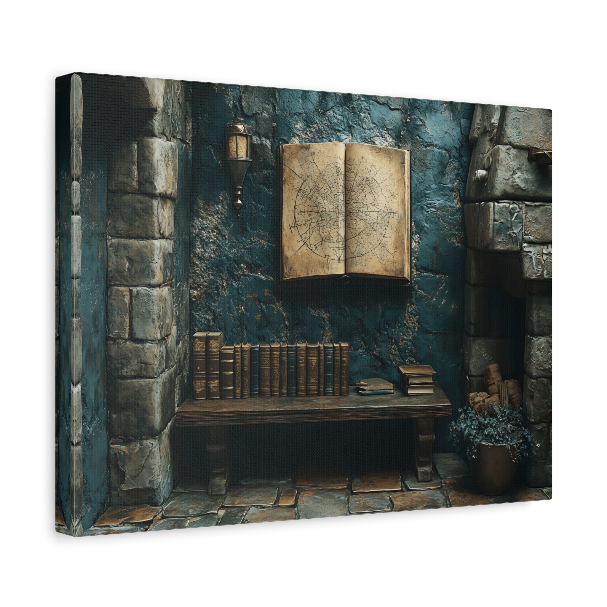 Fantasy Book Nook Wall Art, Cozy Home Decor, Literary Gifts, Reading Corner Artwork, Book Lovers Decor, Magical Canvas Print