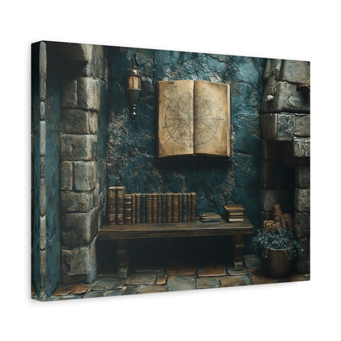 Fantasy Book Nook Wall Art, Cozy Home Decor, Literary Gifts, Reading Corner Artwork, Book Lovers Decor, Magical Canvas Print