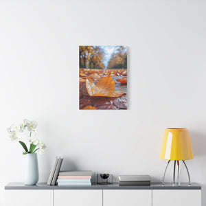 Autumn Leaf Canvas Wall Art, Nature Decor, Fall Home Decor, Seasonal Artwork, Gallery Wall, Eco-Friendly Art
