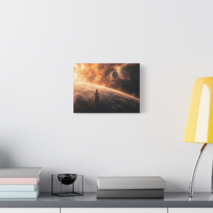 Cosmic Canvas Art Print, Space Wall Decor, Sci-Fi Home Decor, Galaxy Artwork, Astronaut Print, Celestial Gift Ideas