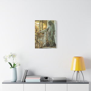 Spooky Gothic Canvas Art, Halloween Decor, Haunted House Wall Art, Creepy Home Decor, Dark Aesthetic