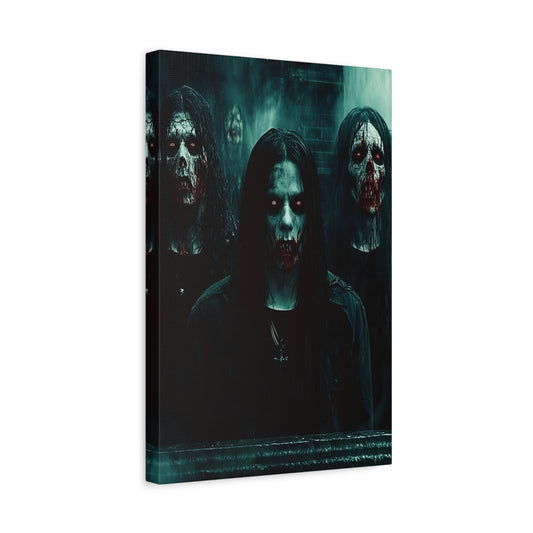 Horror Themed Canvas Art, Spooky Wall Decor, Halloween Decoration, Creepy Home Wall Art, Unique Gift for Horror Fans