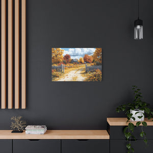 Autumn Landscape Canvas Print, Fall Decor, Farmhouse Wall Art, Nature Artwork, Seasonal Home Decoration