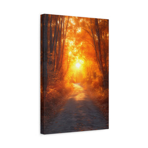 Autumn Pathway Canvas Print, Fall Décor, Nature Wall Art, Home Décor, Gift for Nature Lovers